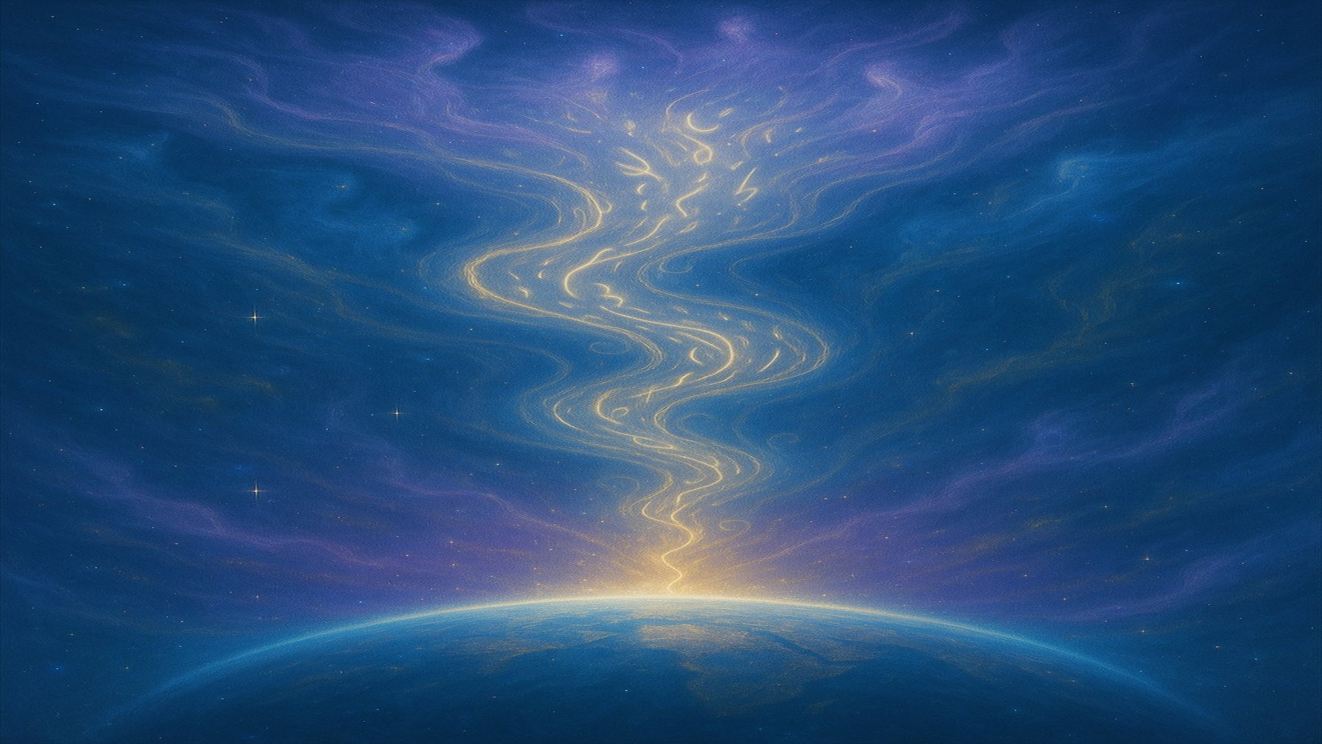 Gecomprimeerde Lichtcodes - gouden heilige geometrie spiraal van Aarde naar kosmos, Arcturiaanse lichttaal frequenties